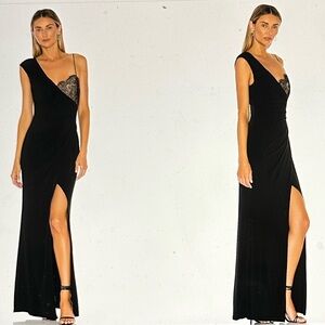 BCBGMAXAZRIA✨ One Shoulder Bust Evening Gown Size Medium